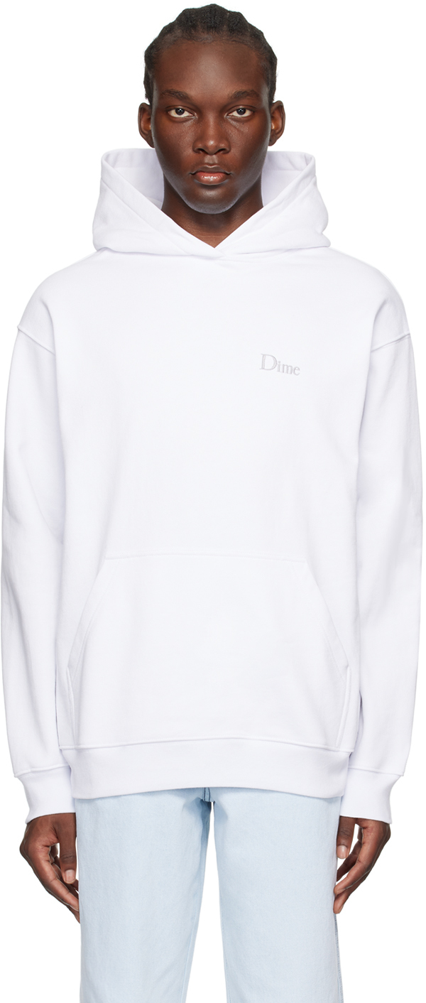 Dime White Classic Hoodie