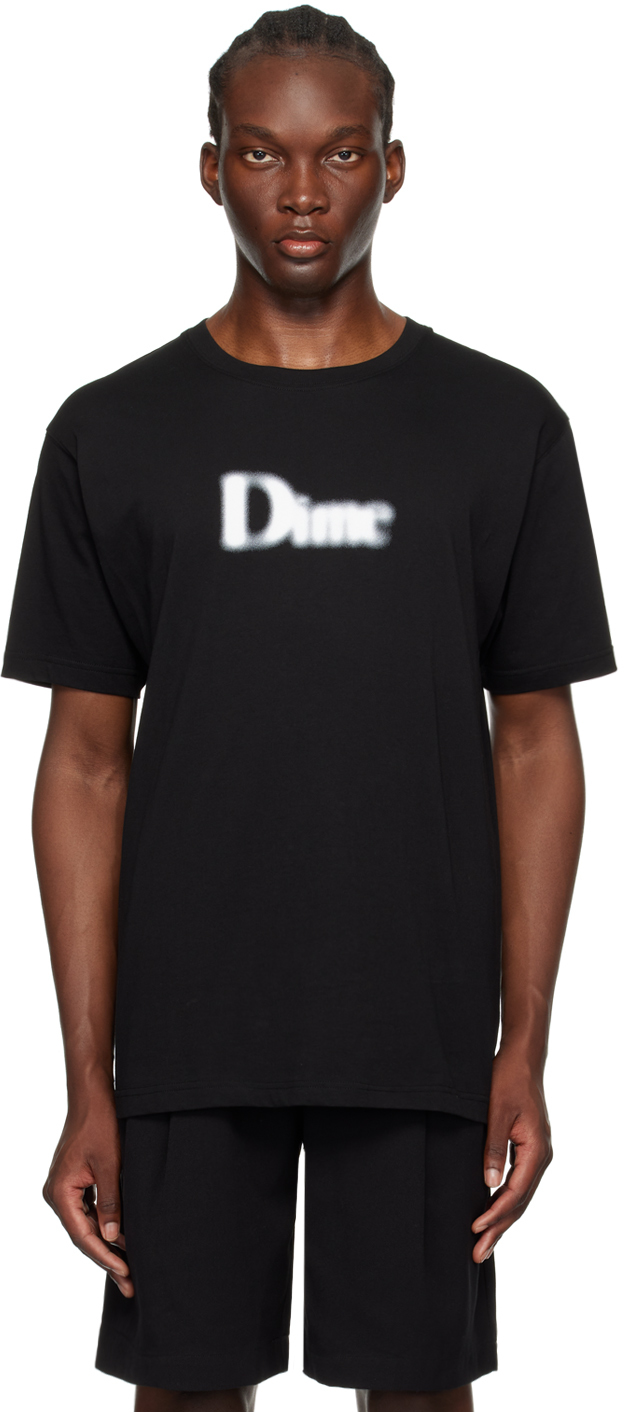 Dime Logo-print Cotton-jersey T-shirt In Black