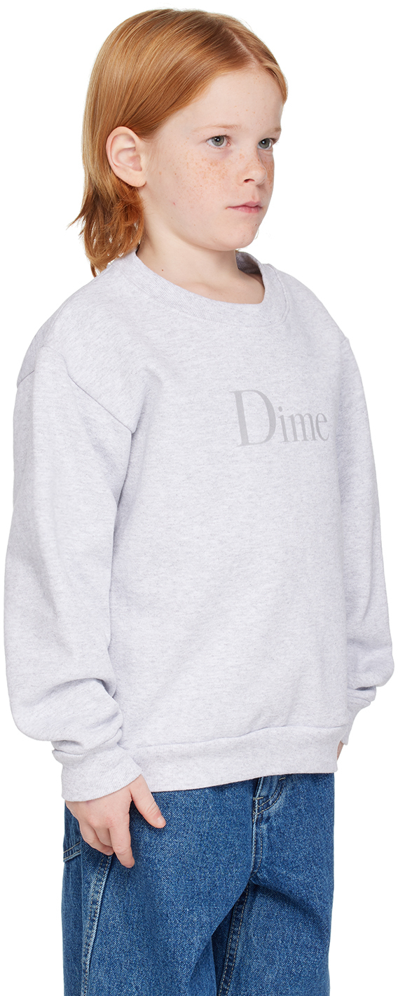 DIME KIDS GRAY PRINTED SWEATSHIRT