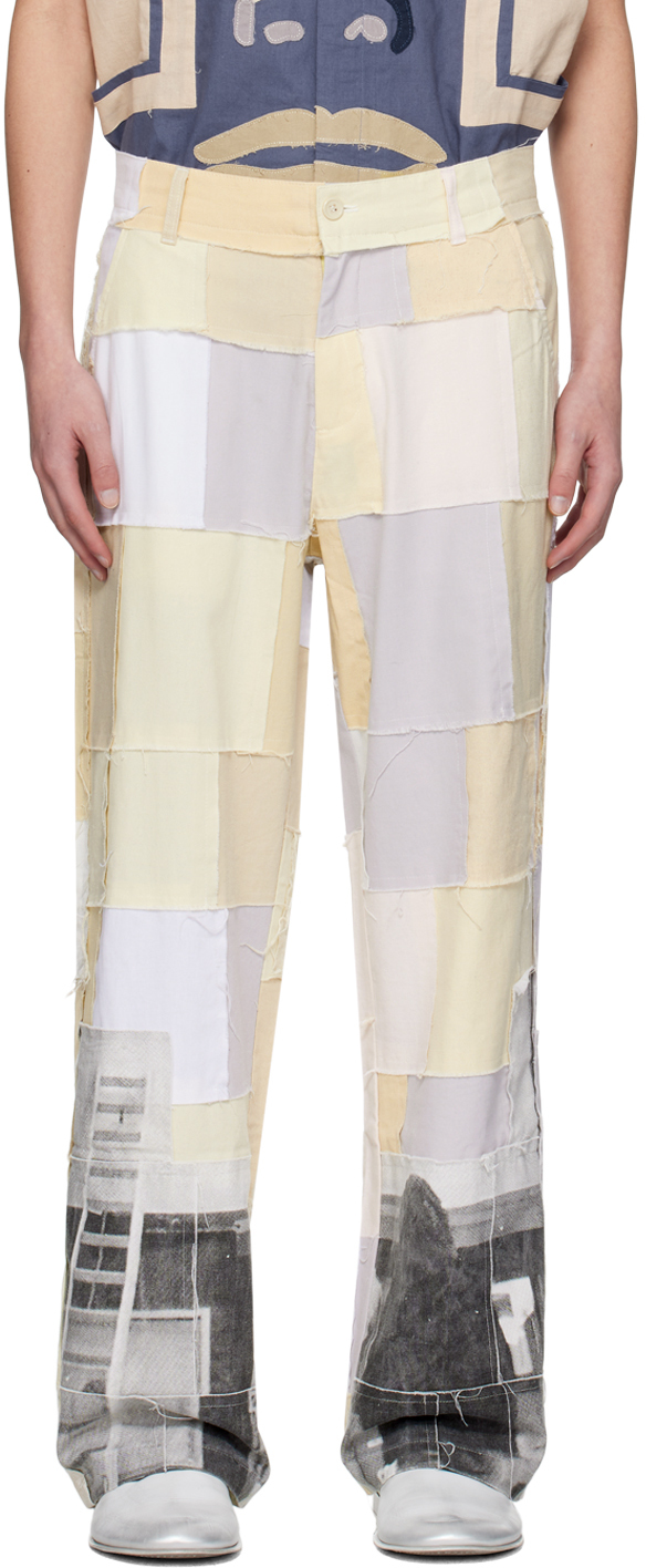 PATCHWORK PANTS, Beige