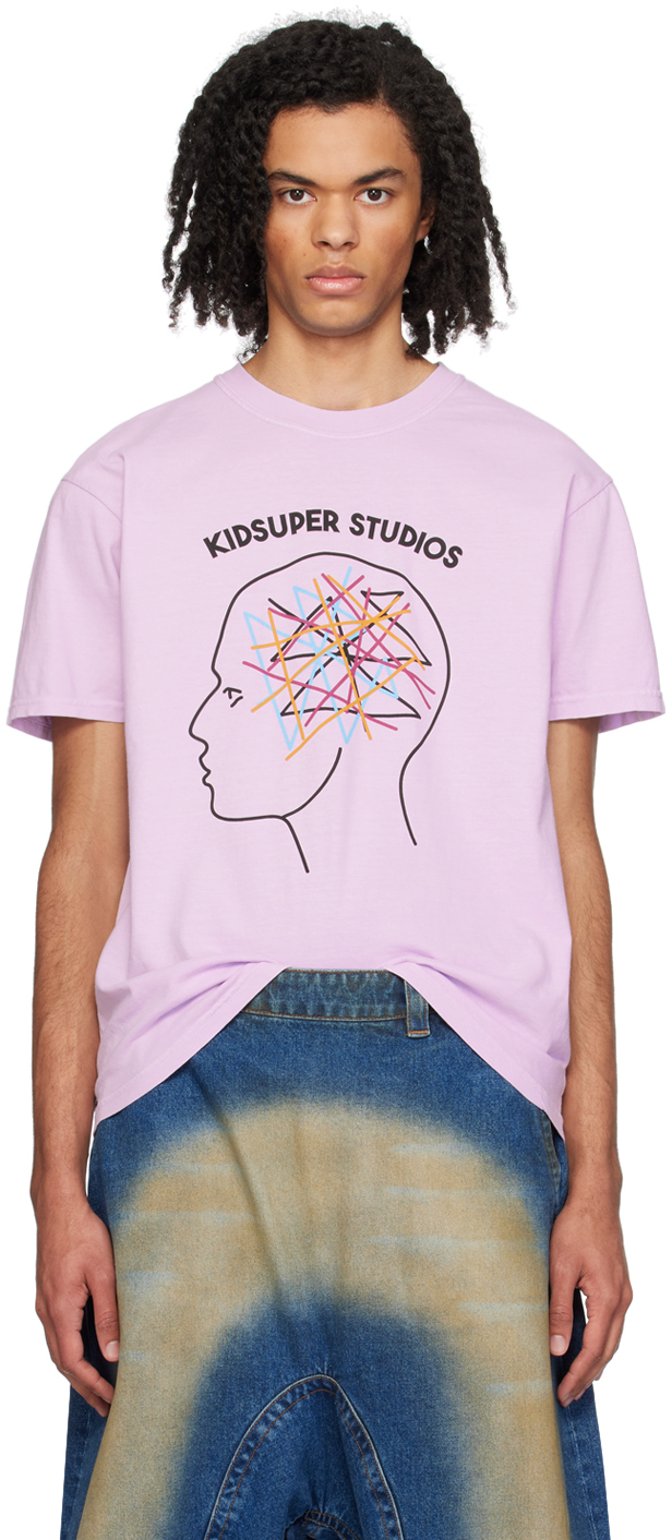 Kidsuper Purple Thoughts In My Head T-shirt In Multicolor