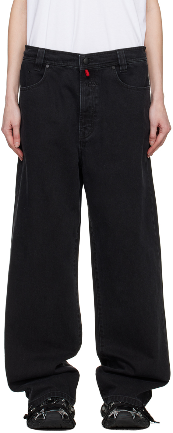 Shop 032c Black New Classic Jeans In Washed Black