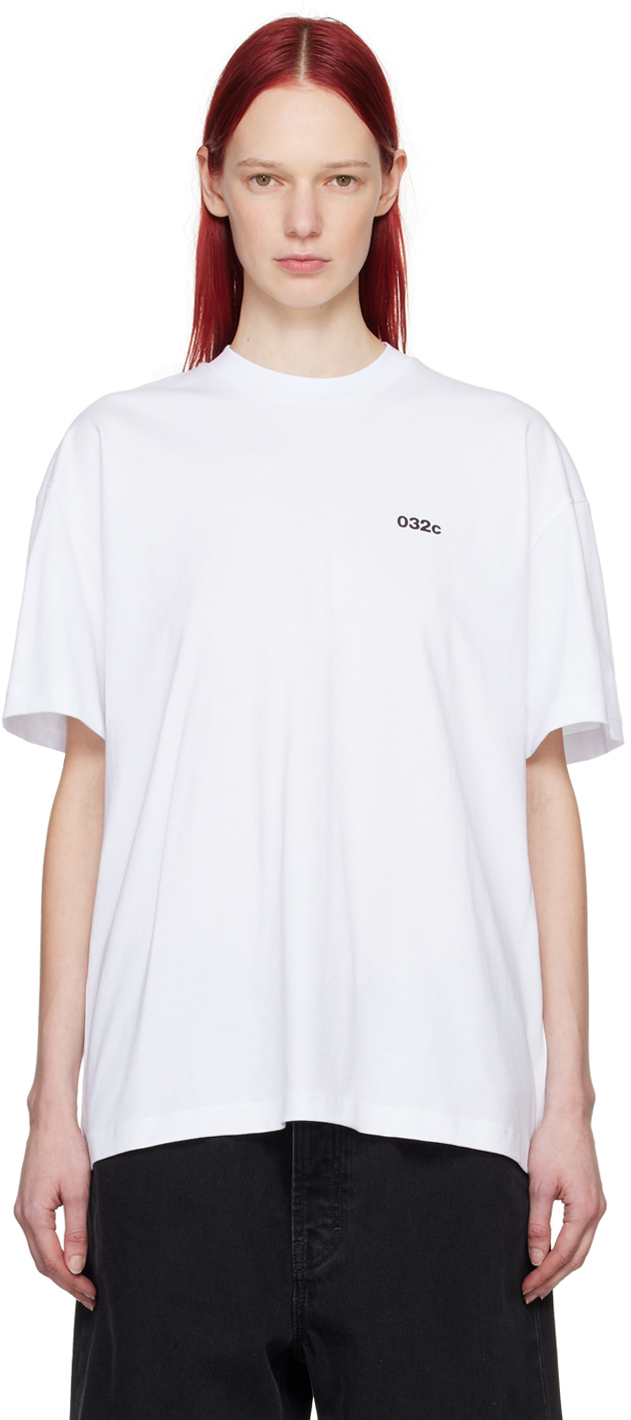Shop 032c White 'nothing New' T-shirt