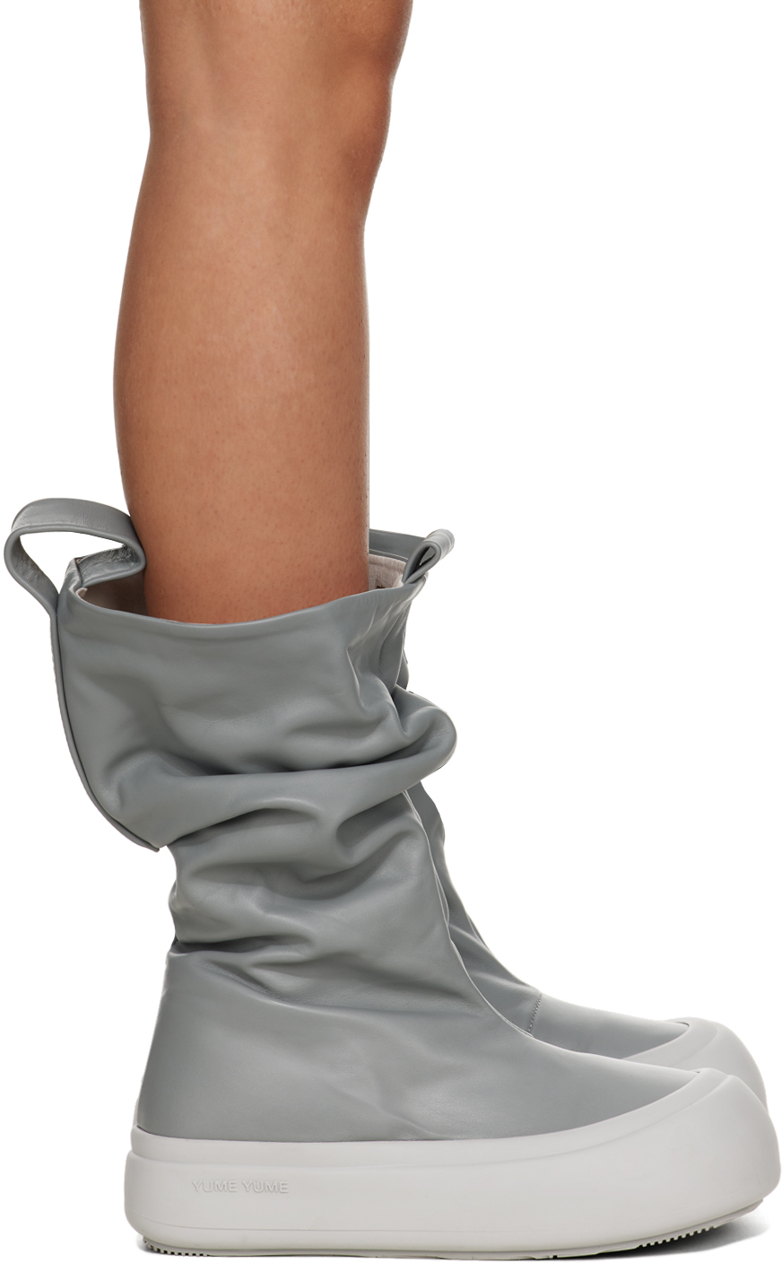 Gray Low Fisherman Boots by YUME YUME on Sale