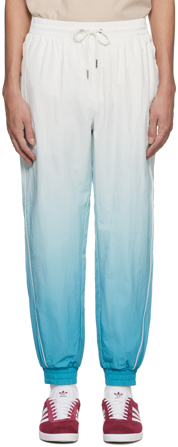 White & Blue Degrade Track Pants
