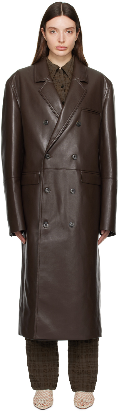 Brown Sverre Leather Coat