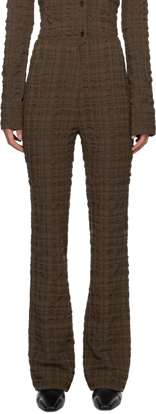 【送料&関税込】Nanushka juna Trousers Juna - Seersucker Pants - Sunset Orange – Nanushka