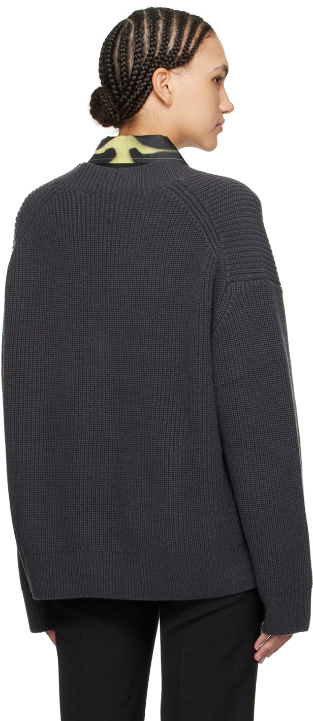 Nanushka Gray Laran Cardigan In Schoolgrey