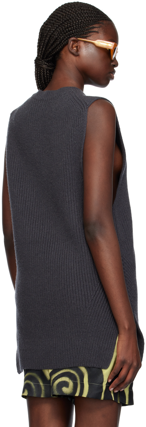 Nanushka Gray Leela Vest In Schoolgrey