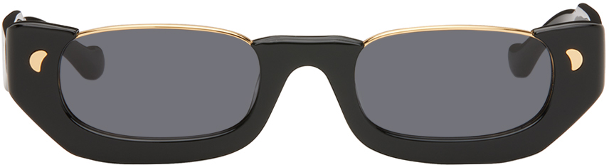 Nanushka Black Zorea Half-moon Sunglasses