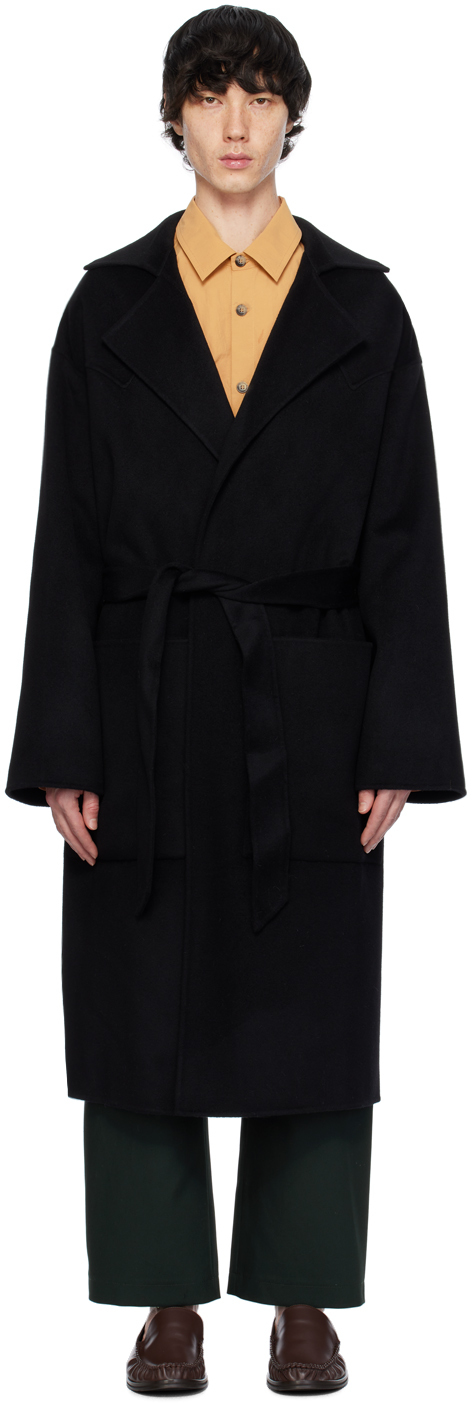 Black Timo Coat by Nanushka on Sale