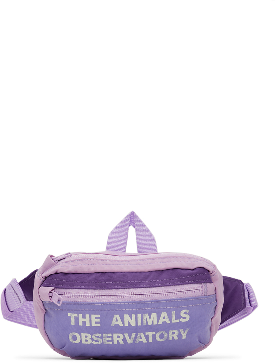 The Animals Observatory Ssense Exclusive Kids Purple Bum Bag In Purple Pink