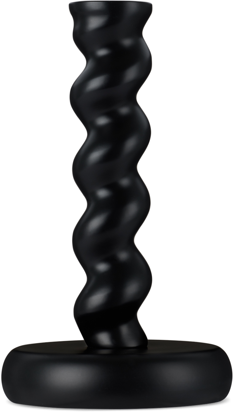 Polspotten Black Twister M Candle Holder