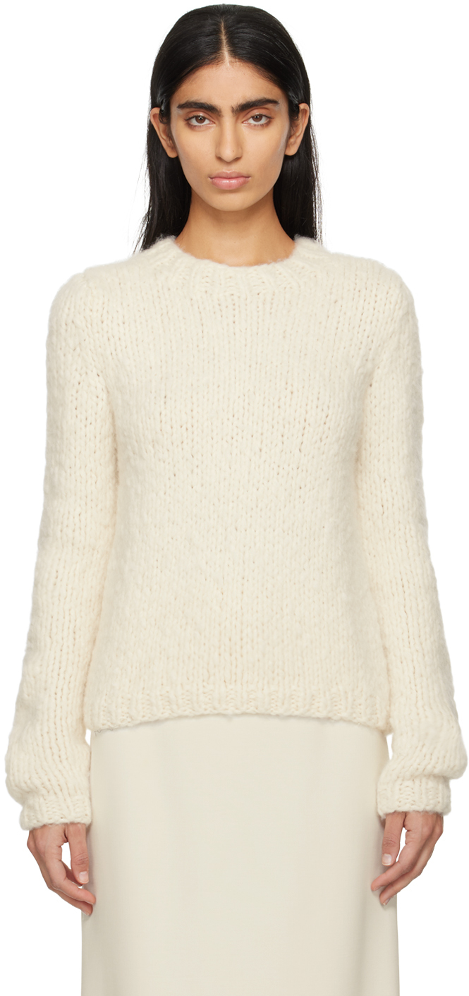 Shop Gabriela Hearst Off-white Dalton Sweater In Ivr Ivory