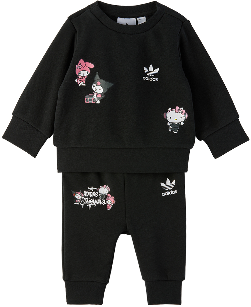 Baby Black Crew Sweatsuit