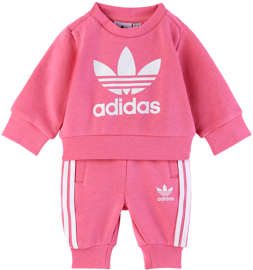 Baby Pink Adicolor Sweatsuit by adidas Kids | SSENSE