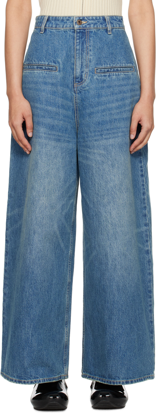 Fax Copy Express: Blue Relaxed-Fit Jeans | SSENSE