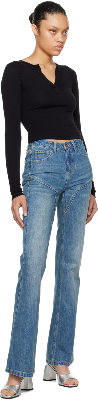 Fax Copy Express Blue Flared Jeans | Smart Closet