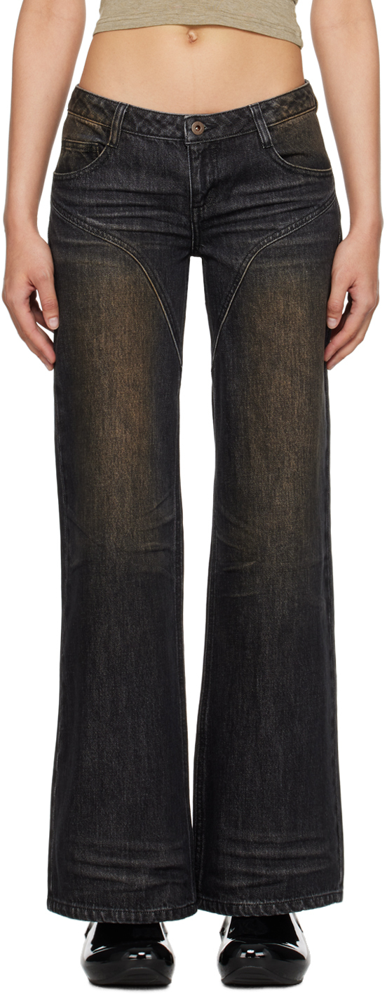 Fax Copy Express: Black Dirty Wash Jeans | SSENSE