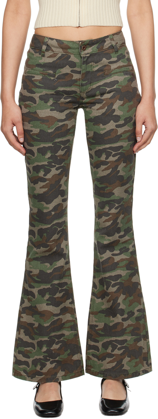 Fax Copy Express: Khaki Camouflage Trousers | SSENSE