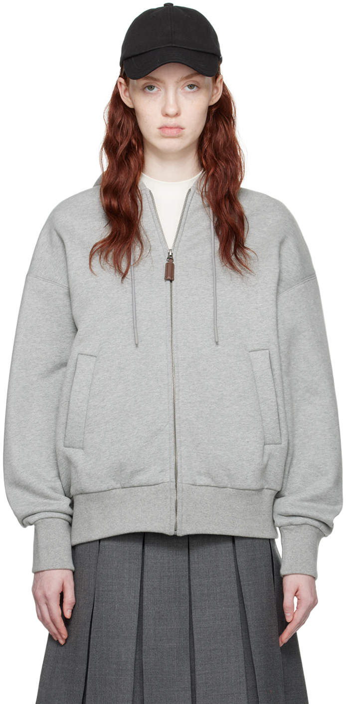 Fax Copy Express Gray Loose Hoodie In Grey