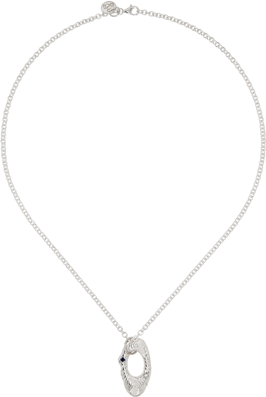 Silver River Sapphire Pendant Necklace