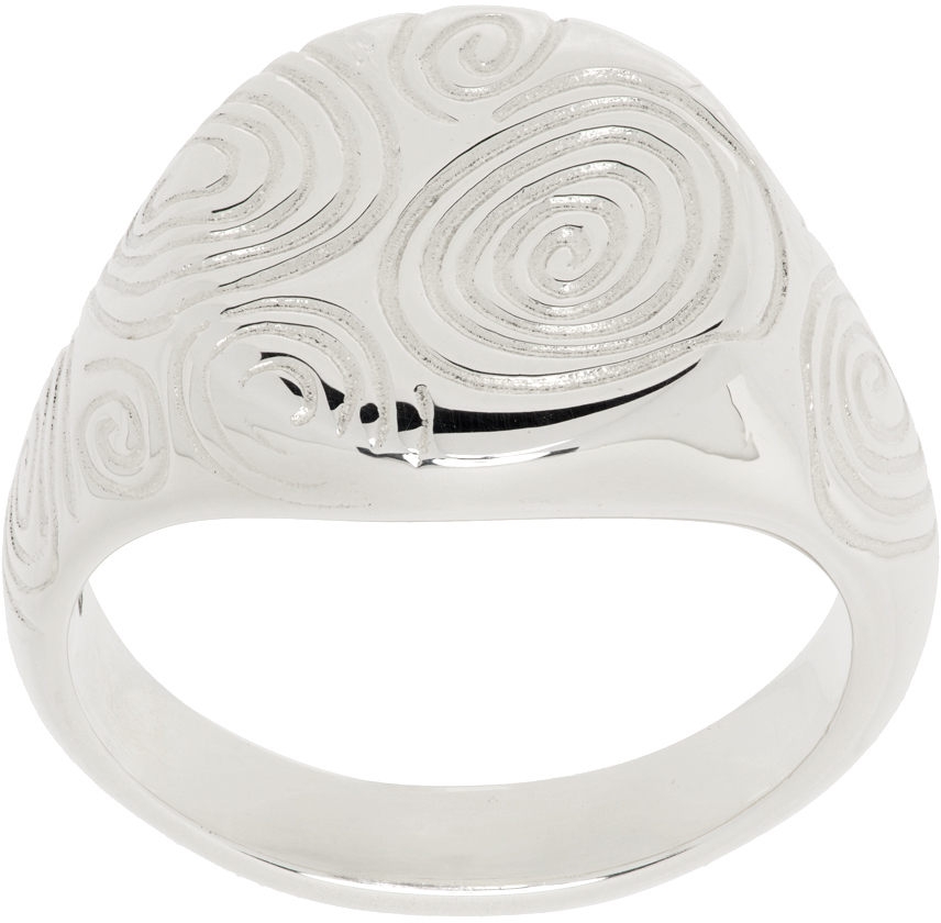 Silver River Signet Ring by octi on Sale