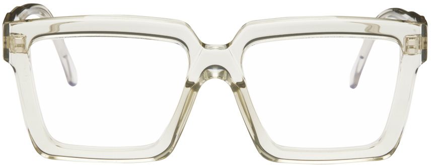 Kuboraum Green K26 Glasses In Trans Green