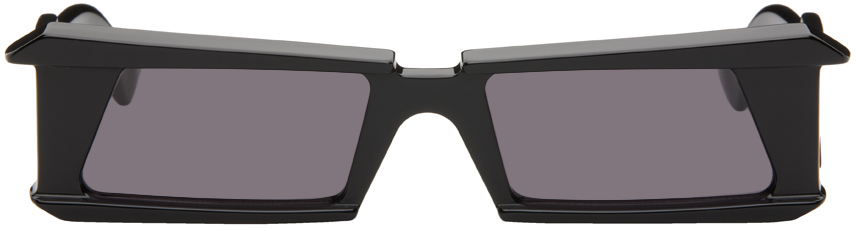 Shop Kuboraum Black X21 Sunglasses In Black Shine