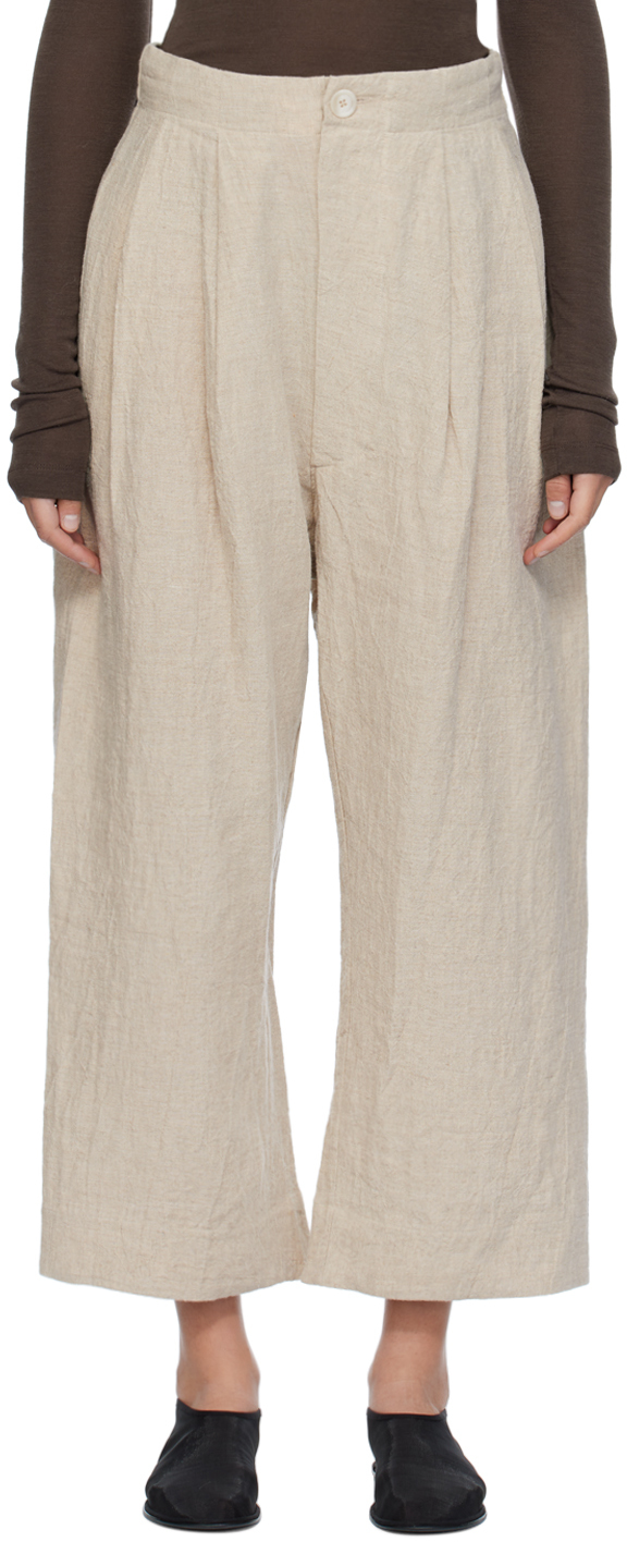 Lauren Manoogian Split Pants in Natural