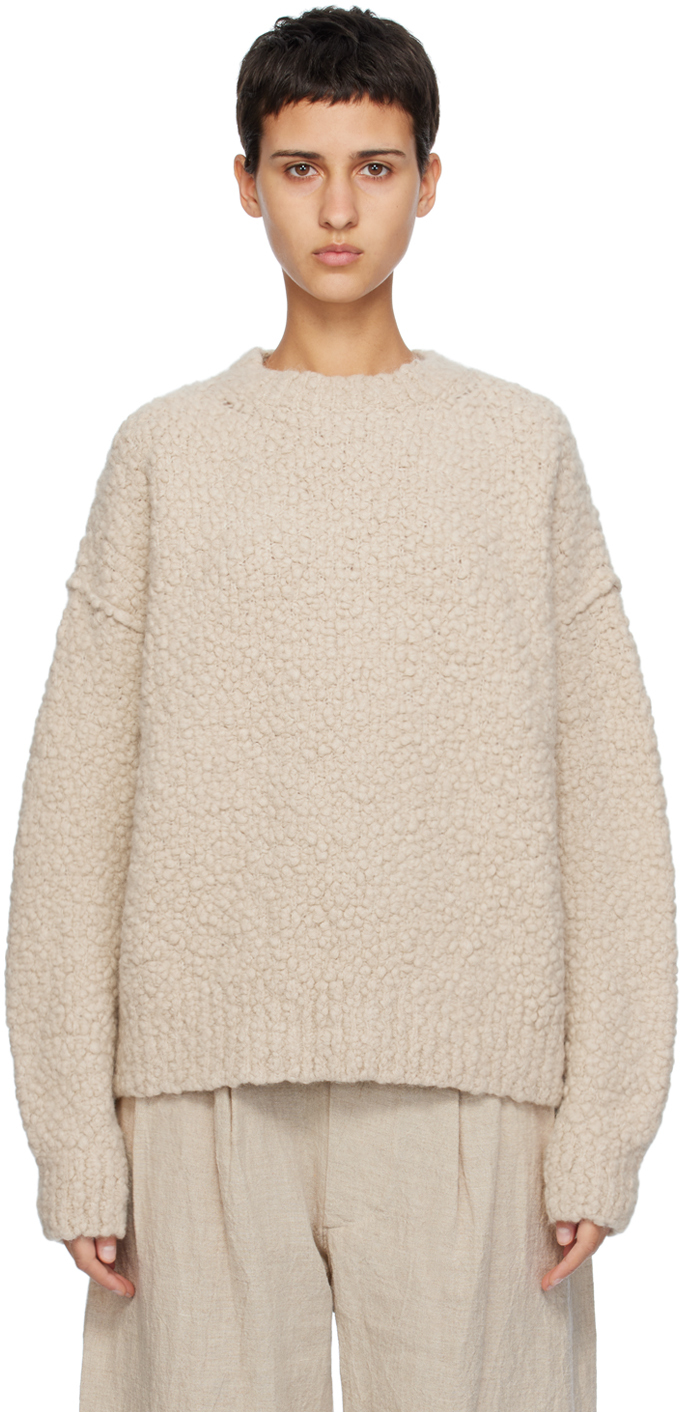 Lauren Manoogian Beige Berber Sweater In A01 Antique
