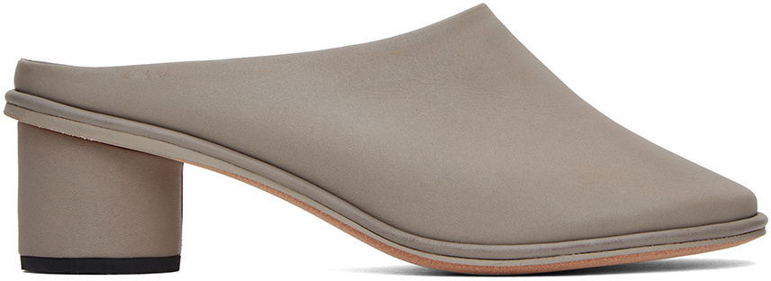 【関税込み】Lauren Manoogian グレー Column ミュール Brushed Mule in Charcoal | Lauren Manoogian | Covet + Lou