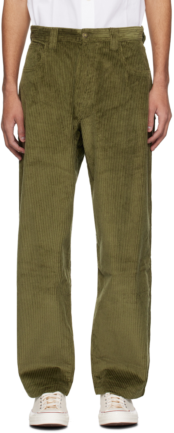 Green Five-Pocket Trousers
