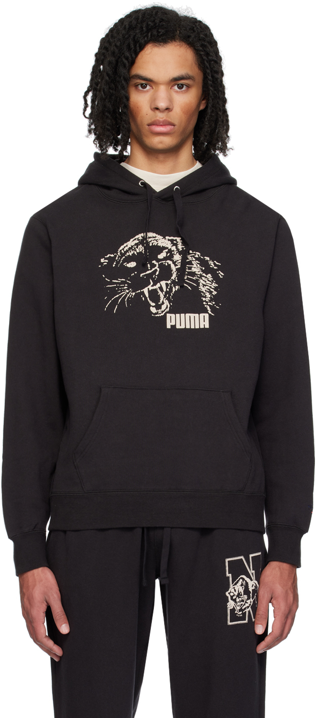 Shop Noah Black Puma Edition Hoodie In Puma Black
