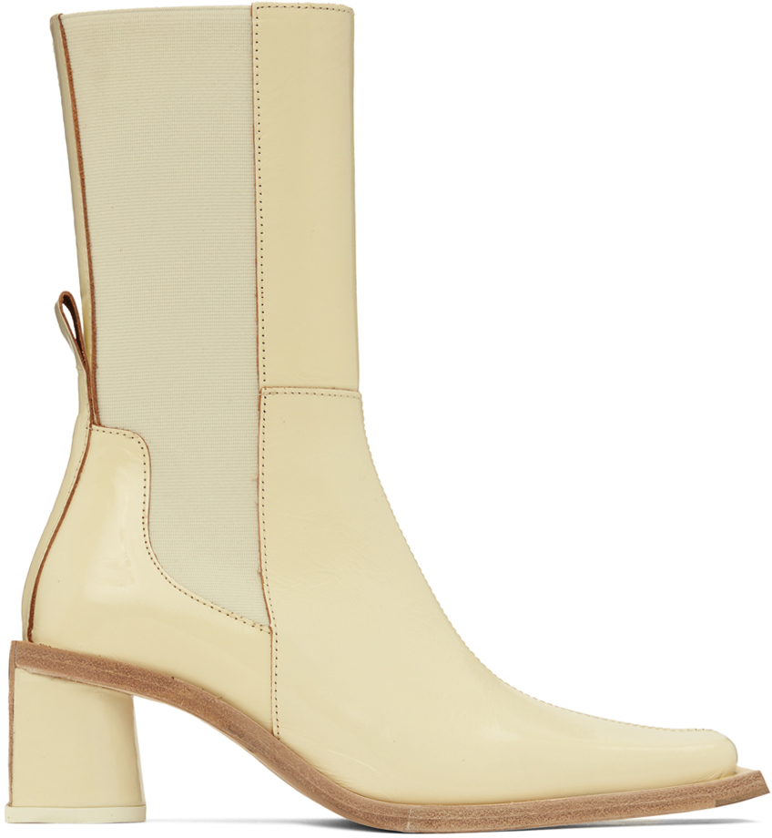 Off White Minnie Boots By Miista On Sale