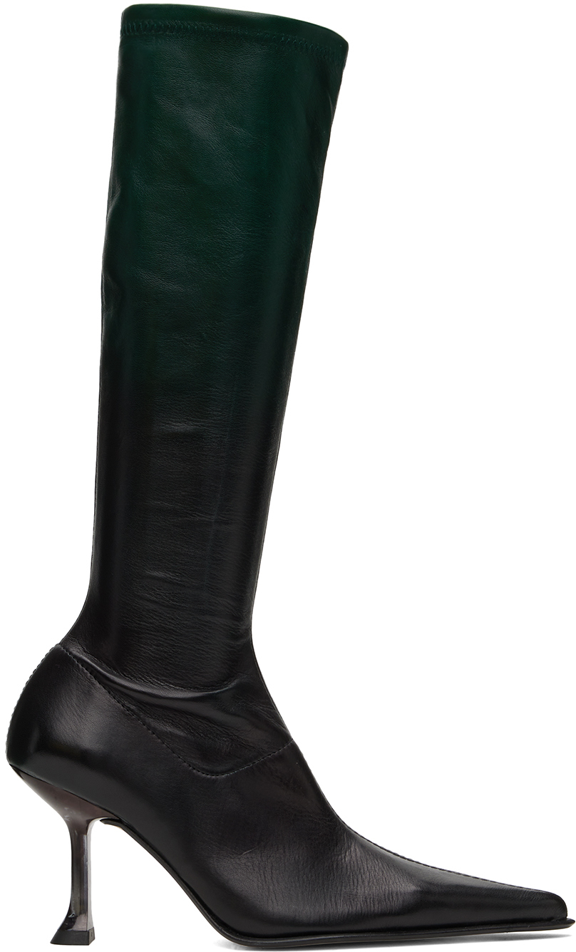 Green & Black Carlita Tall Boots