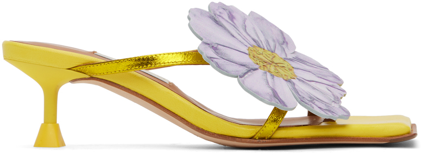 【関税込み】Miista イエロー Lourdes ヒールサンダル Yellow Lourdes Heeled Sandals by Miista on Sale