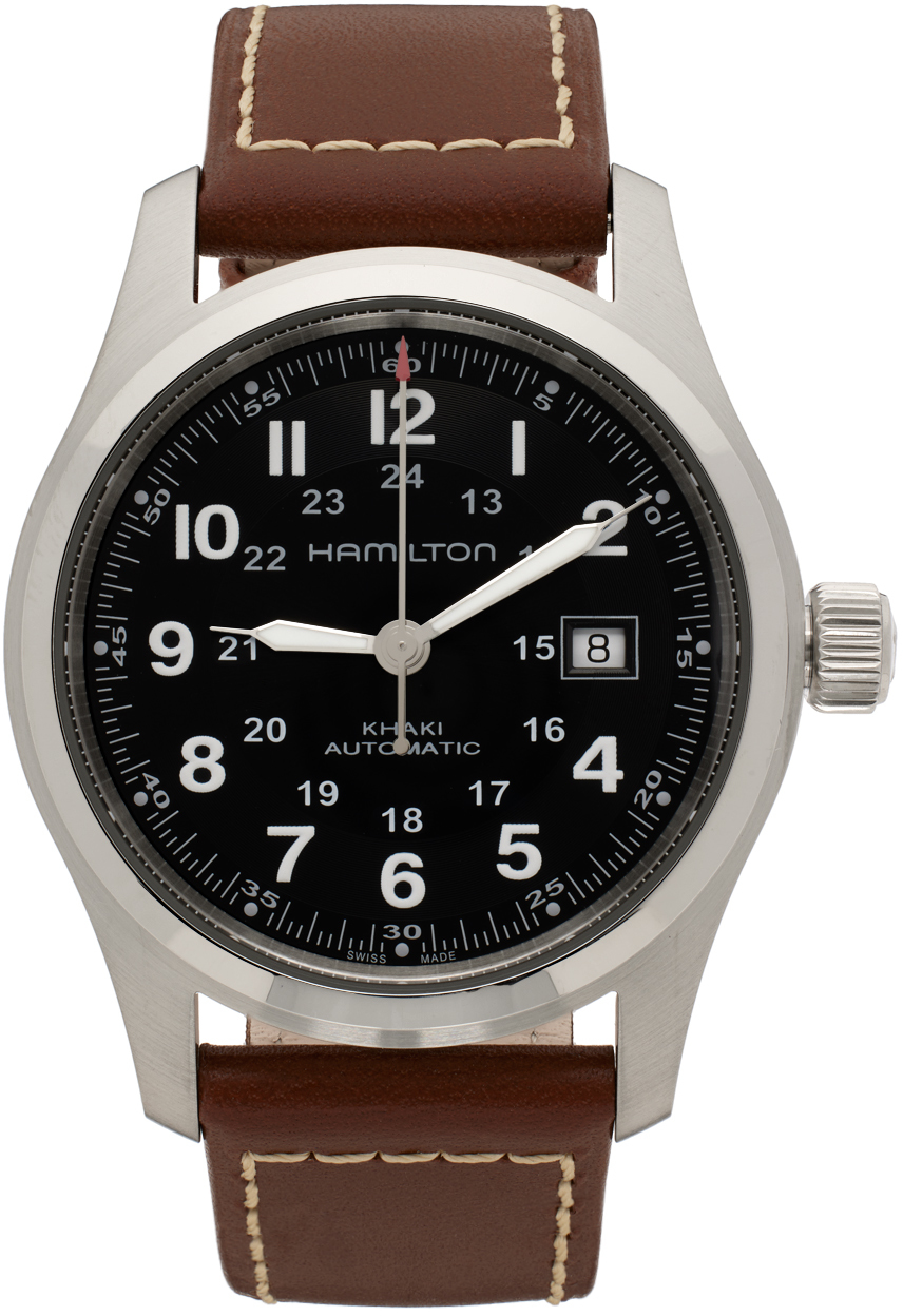 Hamilton Brown Automatic Watch In Black/brown