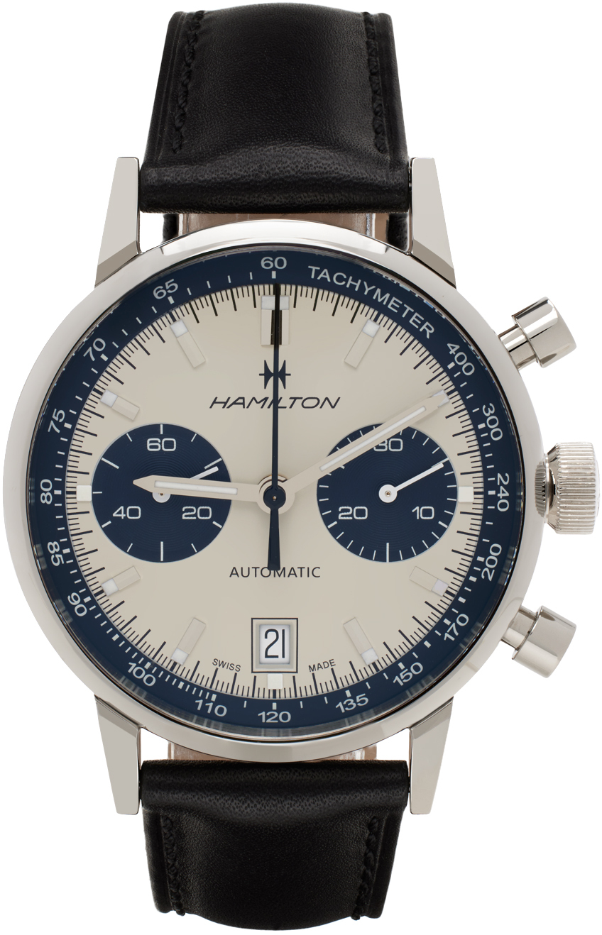 Silver Intra-Matic Automatic Chronograph Watch