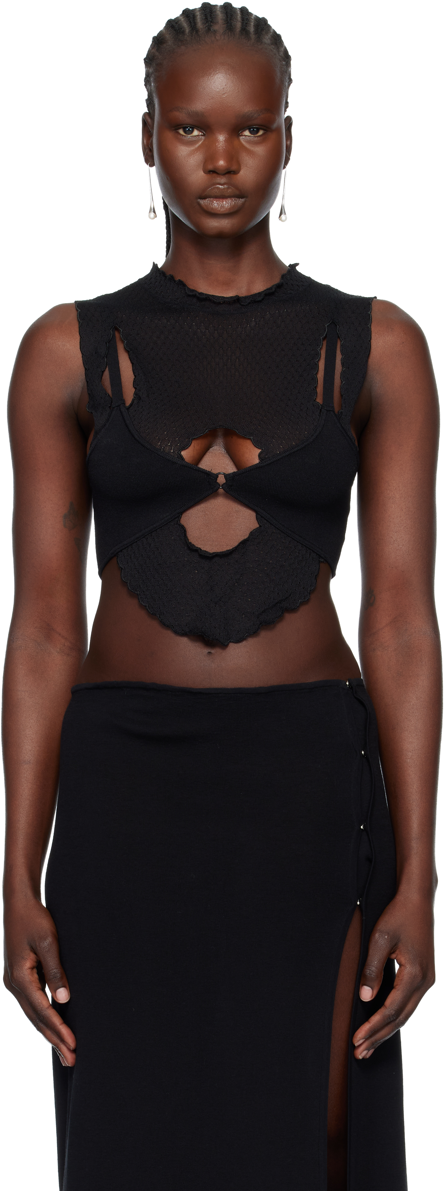 Bec & Bridge Black Skylar Knit Top