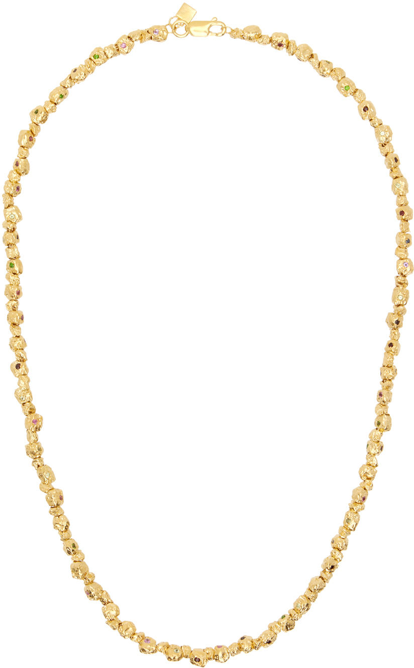 Gold VC025 Signature Stone Necklace
