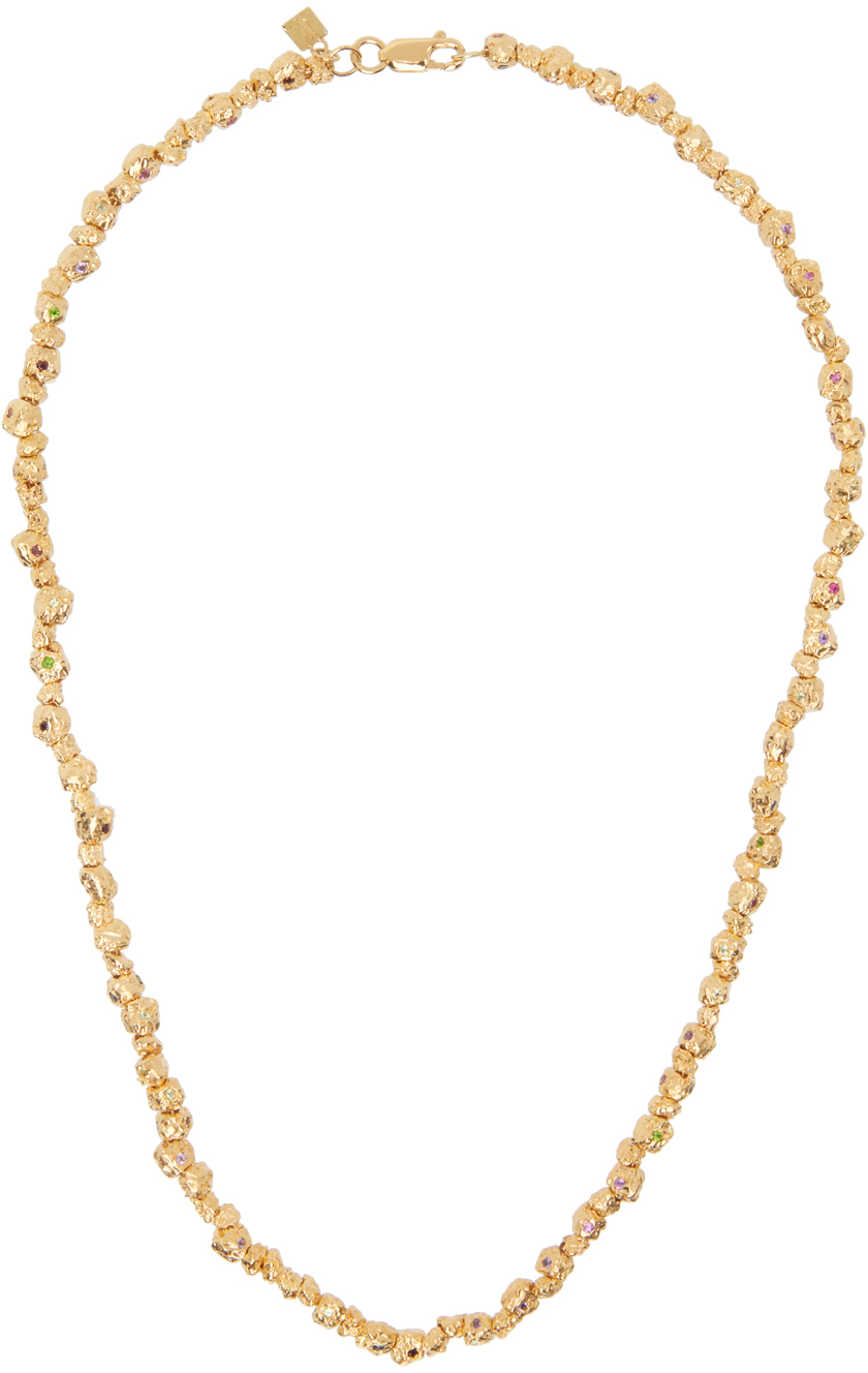 Veneda Carter Ssense Exclusive Gold Vc025 Signature Gem Stone Necklace