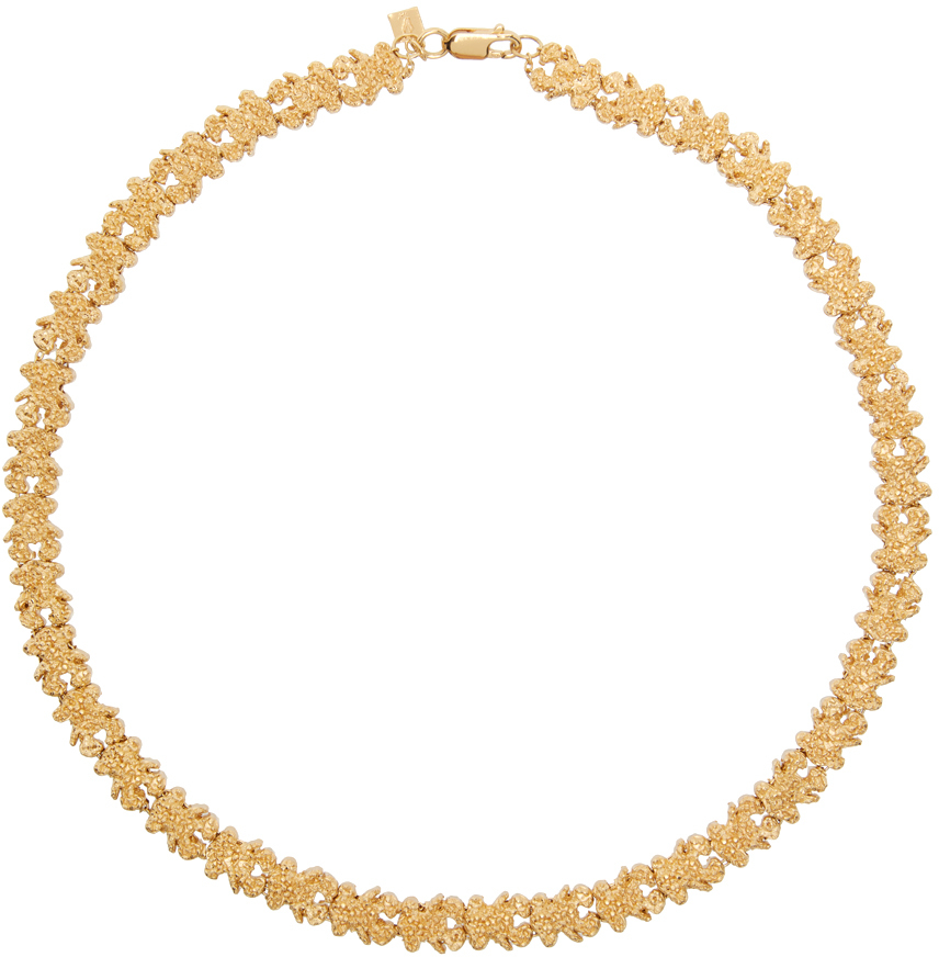 SSENSE Exclusive Gold VC041 Signature Bear Chain Necklace