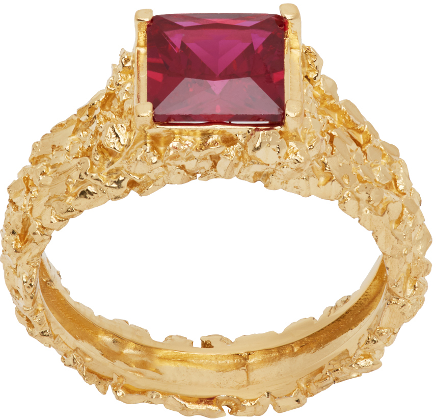 Veneda Carter Gold Vc048 Ruby Signet Ring