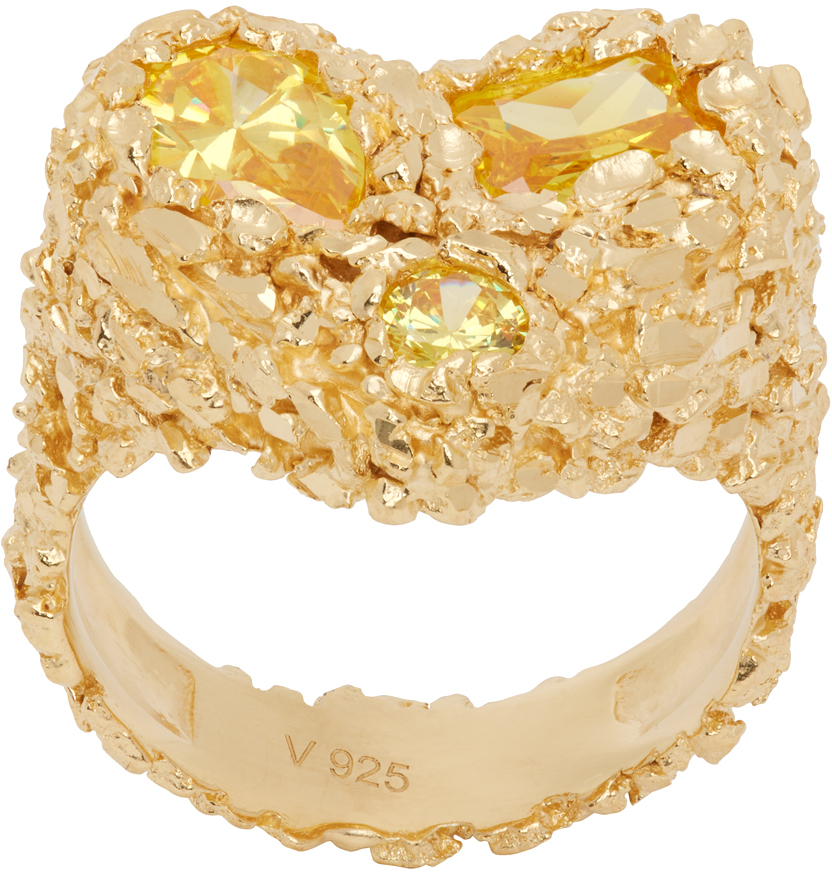 Veneda Carter Gold Vc034 Multi Citrine Heart Ring
