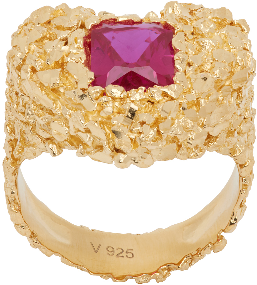 Veneda Carter Gold Vc032 Emerald Ruby Ring