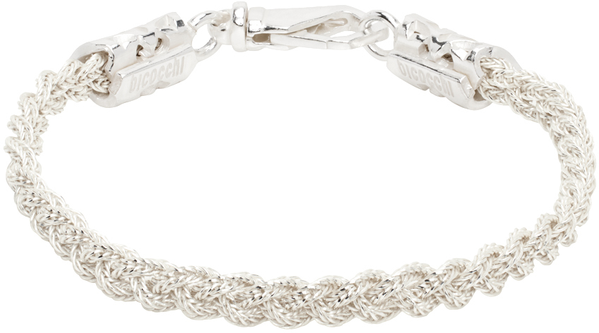 Emanuele Bicocchi Silver Tiny Ice Braided Bracelet In Sterling Silver