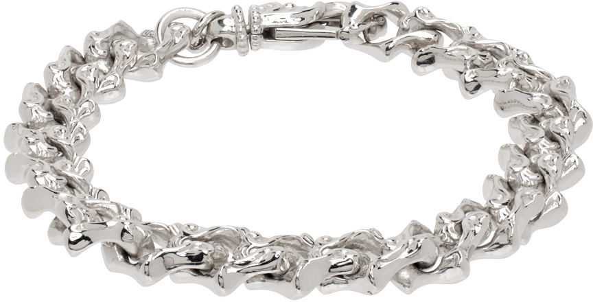 Emanuele Bicocchi Silver Arabesque Chain Bracelet In Sterling Silver