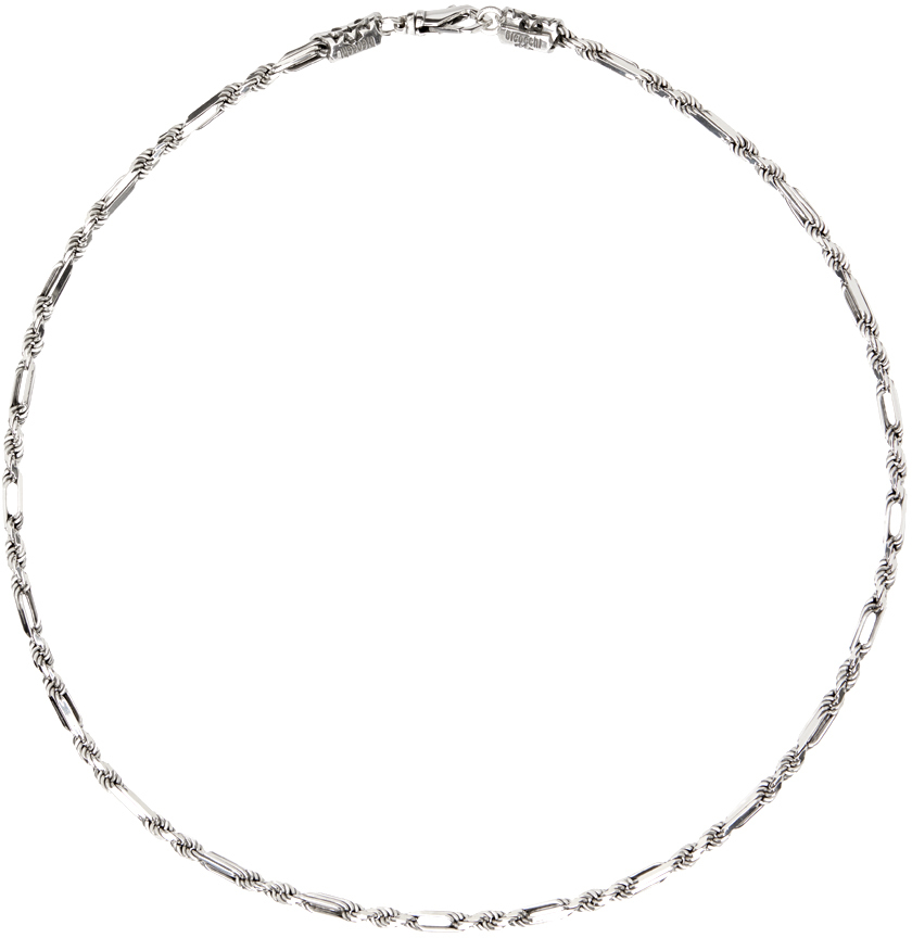 Silver Figaro Rope Chain Necklace