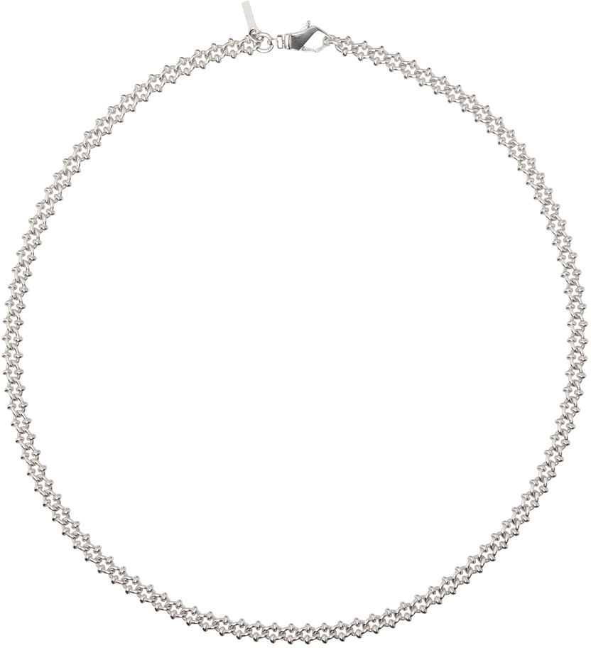 Emanuele Bicocchi Silver Essential Knotted Chain Necklace In Metallic
